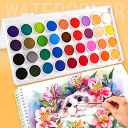 固体水彩颜料水粉儿童水彩画套装全套小学生美术生专用绘画色彩盘