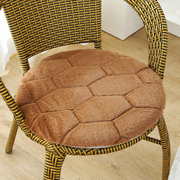 圆形长毛绒坐垫加厚可拆洗藤椅坐垫圆凳子椅子垫纯色防滑可坐地垫