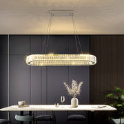 餐厅灯具现代简约家用大气客厅饭厅灯饰创意个性水晶北欧吧台吊灯
