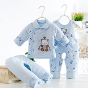 婴儿棉衣套装加厚冬季0-1岁男女，宝宝冬装3-6个月新生儿棉袄三