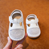 夏季男童凉鞋20241-3岁宝宝学步鞋，软底透气女婴儿包头鞋子0