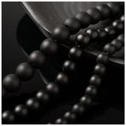 磨砂黑玛瑙色散珠，黑色珠子半成品diy手串，项链念珠配件供应