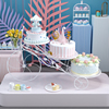 欧式铁艺三层蛋糕架，创意自行车蛋糕车，生日蛋糕支架糕点展示架