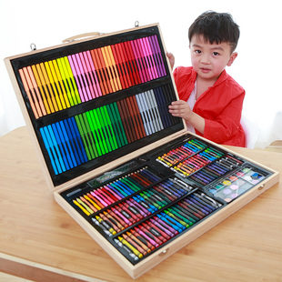 水彩笔儿童画笔套装礼盒幼儿园，蜡笔彩铅组合涂鸦学习用品绘画套装