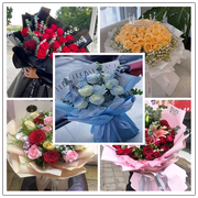 214情人节生日网红款粉玫瑰，佛山市禅城南海区同城，速递鲜花束配送