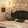 复古美式实木床黑色1.5米1.8米双人床现代简约法式床轻奢婚床卧室