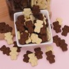 情人节蛋糕装饰摆件卡通可爱小熊，巧克力味牛奶味，情侣爱心熊饼干(熊饼干)