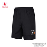 中国乔丹男短裤2024夏季运动篮球宽松梭织，中长五分裤akz23241119