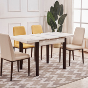 实木餐桌小户型可伸缩折叠钢化玻璃家用2人4人餐桌椅子组合