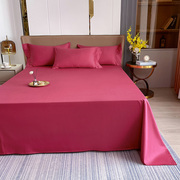 1.2/1.5/1.8/2米床纯色全棉床单单件红橙黄绿蓝纯棉被单床上用品