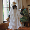 麦叙原创《风信子》法式白色宫廷风上衣+丝绒，提花半身裙套装