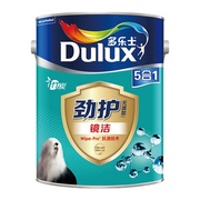 多乐士乳胶漆劲护镜洁无添加五合一墙面漆内墙漆家用竹炭小桶5l