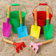 儿童玩沙挖沙子铁铲子，铁桶沙滩玩具套装，宝宝赶海玩土挖土园艺工具