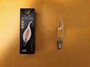 钨丝灯泡 E14小螺口4w led尖泡拉尾灯泡水晶蜡烛泡LED灯泡