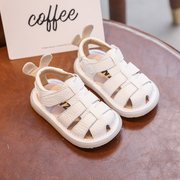 宝宝凉鞋男宝婴儿软底学步鞋，0-1-3岁夏季女童，透气真皮幼鞋子2