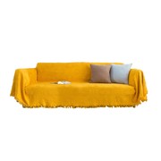 极速四季通用姜黄色全盖沙发套纯色个性沙发巾盖巾防滑全盖沙发垫