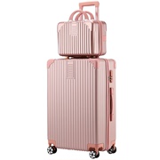 行李箱女小20寸登机旅行拉杆箱，男潮流时尚，铝框密码皮箱子结实耐用