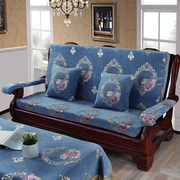 实木红木质沙发垫带靠背连体加厚中式四季防滑春秋椅海绵坐垫