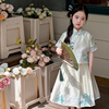 女童夏季汉服套裙小女孩两件套雪纺唐装幼儿园演出复古中国风童装