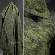 绿地绿色鎏黑人棉提花凹凸，肌理挺括立体西装外套服装设计师面料