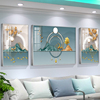 现代简约沙发背景墙装饰画客厅抽象挂画轻奢高档电视墙画晶瓷壁画