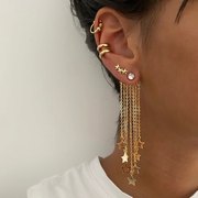 五角星流苏耳环tassel earrings without ear holes Earring clip