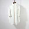 牧木原创设计男装潮流宽松挺括白色五分，袖休闲衬衫男中袖小众衬衣