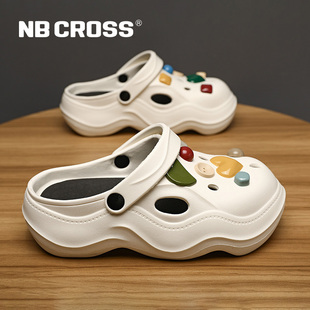 nbcross2024夏洞洞(夏洞洞)鞋女包头拖鞋泳池增高防水凉鞋