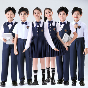 六一儿童合唱演出服夏季中小学生朗诵表演服装学院风班服主持礼服