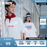 NERDY2023夏季网球系列情侣装短袖宽松休闲T恤女上衣百搭潮流