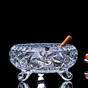 欧式水晶玻璃烟灰缸家用创意时尚，客厅客房办公室ktv大号小号烟缸