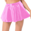 Sexy solid color bright face pleated skirt纯色亮面百褶半身裙