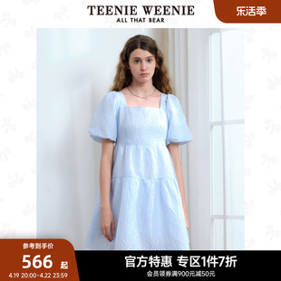 TeenieWeenie小熊奥莱连衣裙女甜美公主风夏可爱方领裙子女