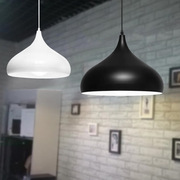 现代简约创意单头小吊灯个性餐厅理发店吧台饭厅圆形彩色灯罩灯