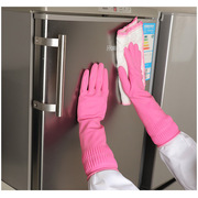 克林莱橡胶手套家务手套双层加厚厨房清洁洗碗洗衣服手套小号S