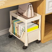 桌下书架置物架落地办公室，桌面收纳儿童书桌旁移动简易家用小书柜