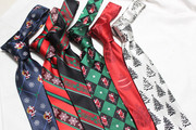 桑蚕丝圣诞领带部分花型日勤也可以用商务正装外贸出口手打真丝款