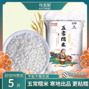 谷米集东北糯米2023年新米5斤农家一级圆糯米白江米酒酿糯米