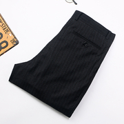 雅戈尔西裤商务正装100%羊毛灰色条纹直筒秋冬款西装裤tx20275