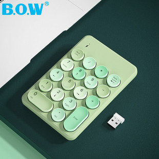 BOW无线蓝牙数字键盘鼠标套装外接笔记本台式小键盘迷你财务会计