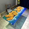 南美胡桃木环氧树脂实木大板原木茶桌河流桌茶台1米8创意个性