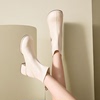 卓诗尼白色短靴2023秋款女鞋高跟瘦瘦靴子商场同款361N65715