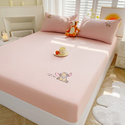 卡通全棉纯棉床笠单件防滑床罩款床单单人床儿童床垫席梦思保护套