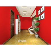 PVC自粘植绒纯色墙纸 贴纸壁纸背景布家具翻新不干胶背胶绒面红色