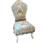 餐椅套白色欧式长桌桌布高端奢华文艺复古风艺术感椅子罩