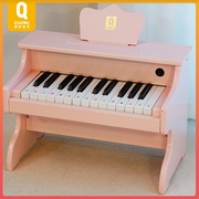 俏娃木质小钢琴儿童玩具宝宝生日礼物早教启蒙乐器25键迷你可弹奏