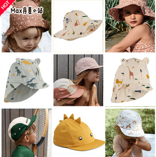 7折丹麦Liewood宝宝儿童太阳帽棒球帽纯棉遮阳毡帽渔夫帽子带护脖