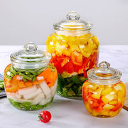 密封罐玻璃储物罐子蜂蜜，柠檬食品罐头瓶，腌制罐小泡菜坛子带盖瓶子