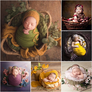 满月宝宝新生儿摄影服装道具，拍照艺术造型写真，12个月婴儿童装出租