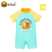 B.Duck婴儿泳衣男宝宝2岁连体泳装小童一岁可爱儿童游泳衣